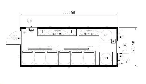 Sanitary container, 20` 